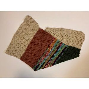 Handmade Homemade Crochet Lap Blanket Throw Blanket Variegated Multicolor